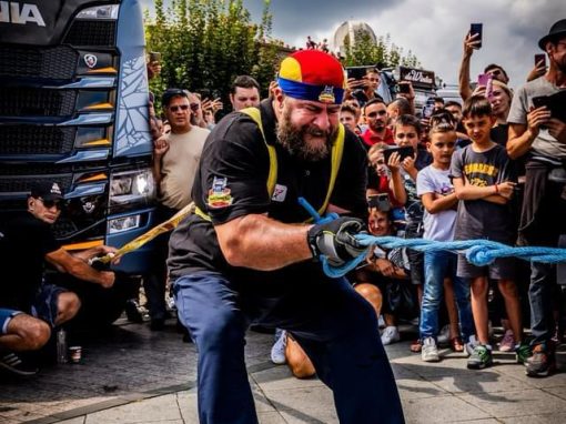 Radu Valahu – cel mai greu vehicul tras doar prin forta bratelor – 16300 kg